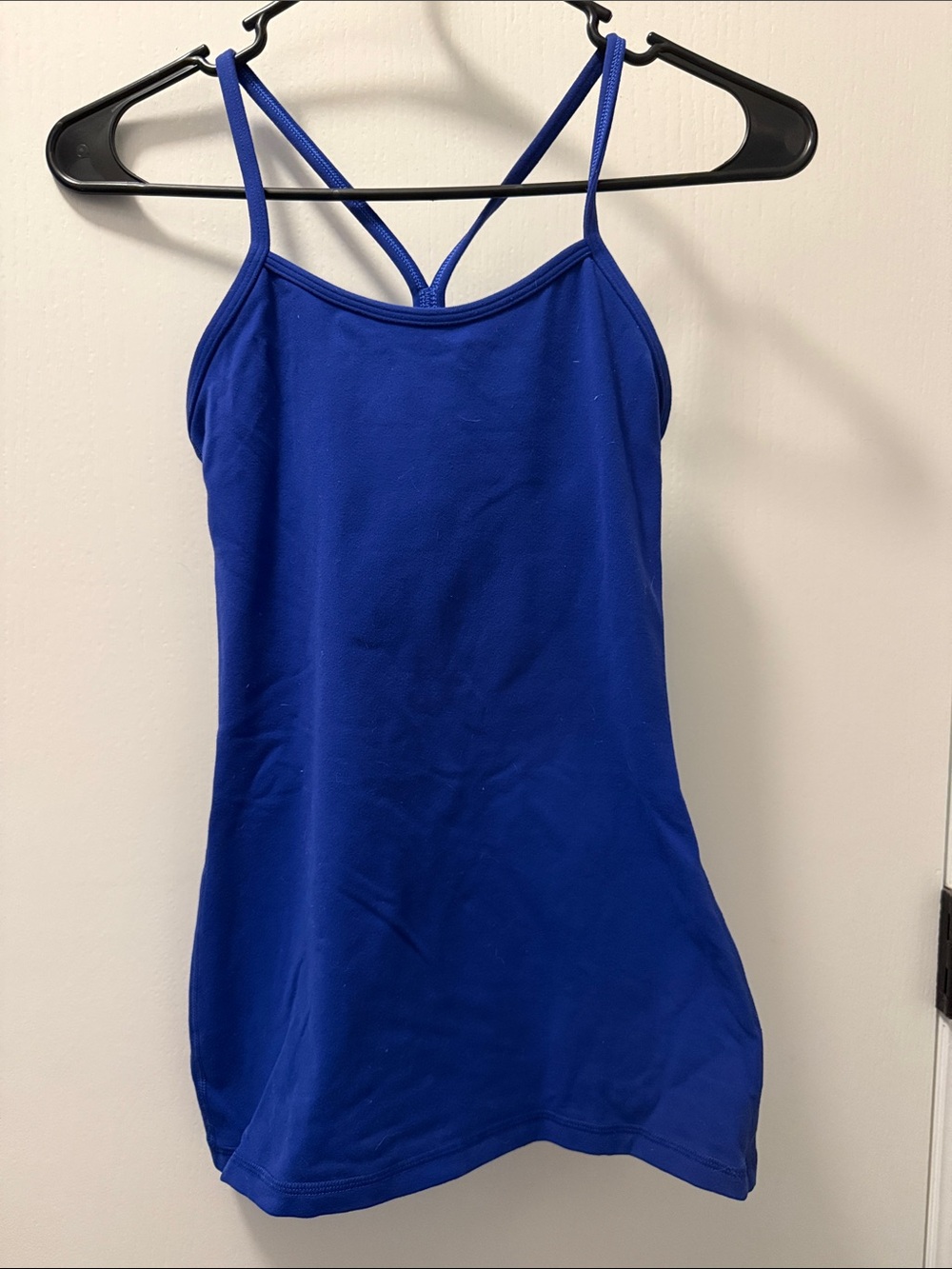Women’s Royal Blue Strappy Tank Top with built in bra